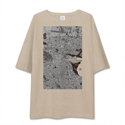【ダブリン（アイルランド）】地図柄ビッグシルエットTシャツ