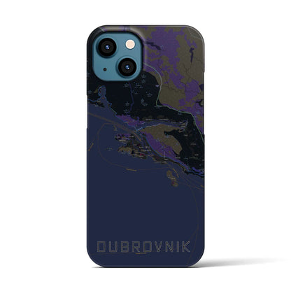 【ドゥブロヴニク（クロアチア）】地図柄iPhoneケース（バックカバータイプ）