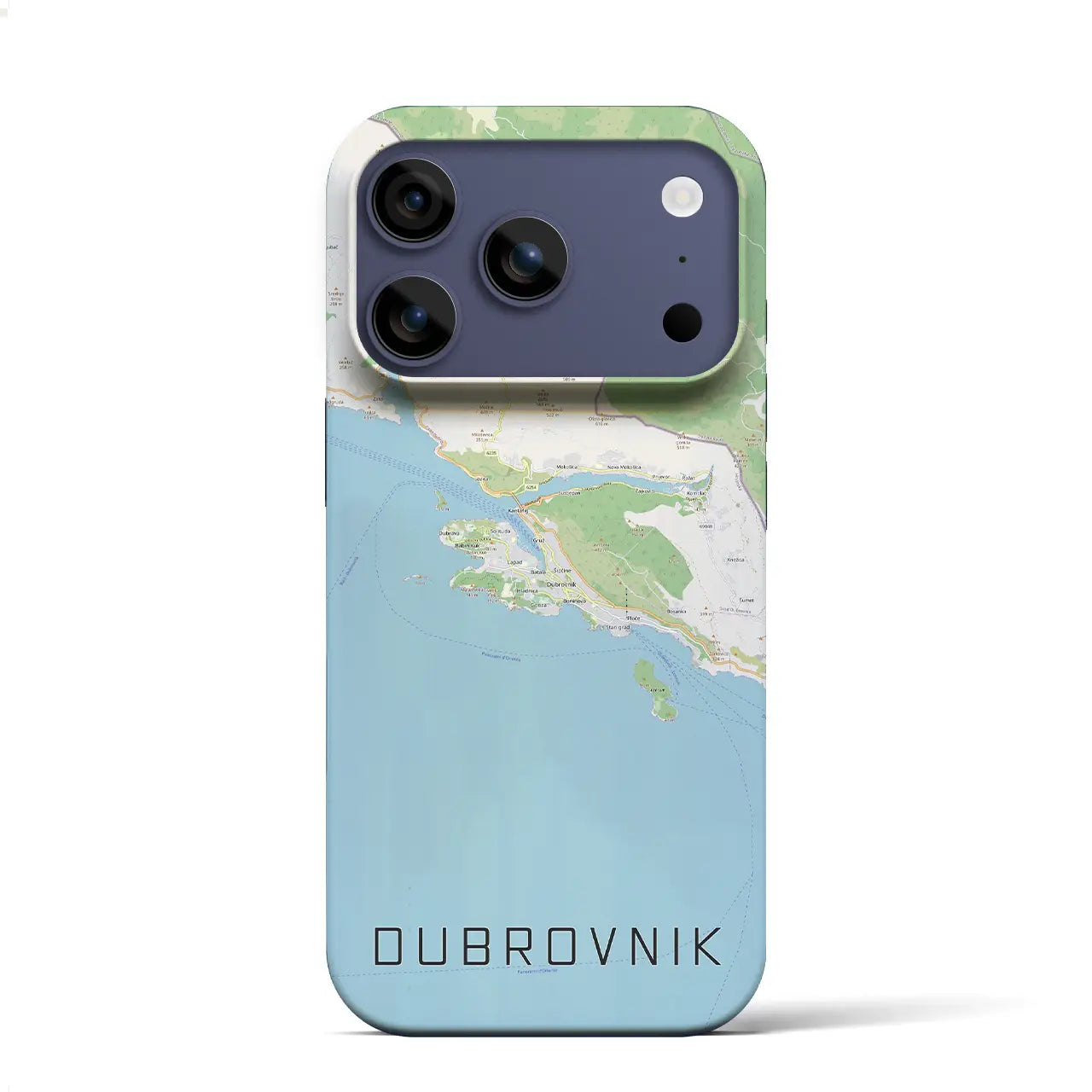 【ドゥブロヴニク（クロアチア）】地図柄iPhoneケース（バックカバータイプ）