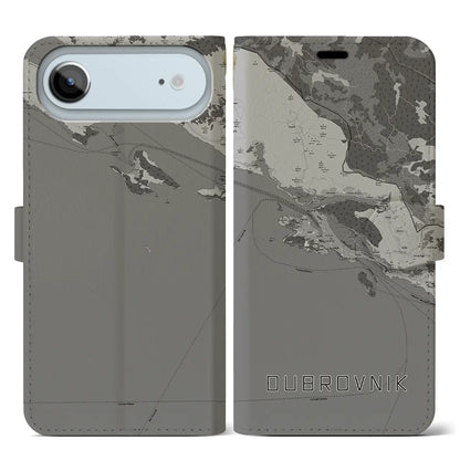 【ドゥブロヴニク（クロアチア）】地図柄iPhoneケース（手帳タイプ）