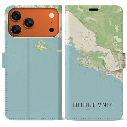 【ドゥブロヴニク（クロアチア）】地図柄iPhoneケース（手帳タイプ）
