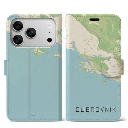 【ドゥブロヴニク（クロアチア）】地図柄iPhoneケース（手帳タイプ）