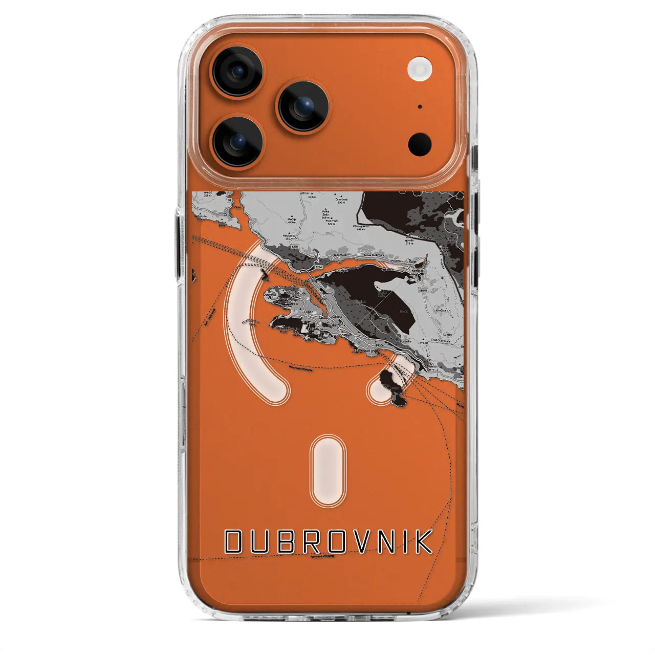【ドゥブロヴニク（クロアチア）】地図柄iPhoneケース（MagSafeタイプ）
