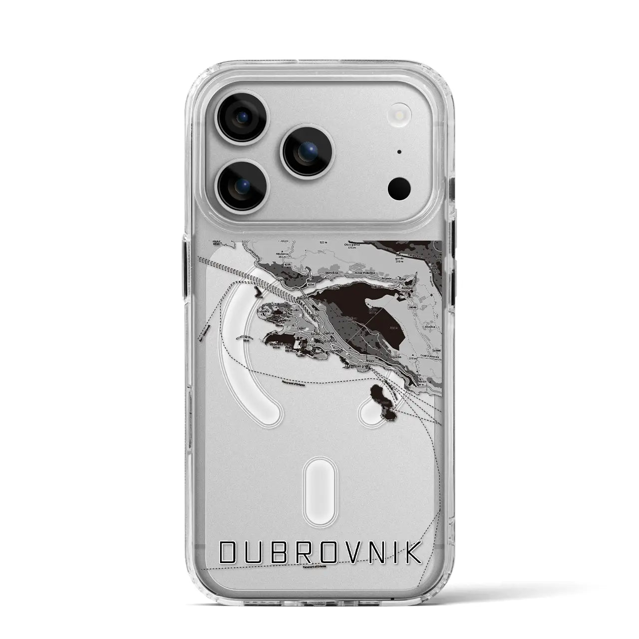【ドゥブロヴニク（クロアチア）】地図柄iPhoneケース（MagSafeタイプ）