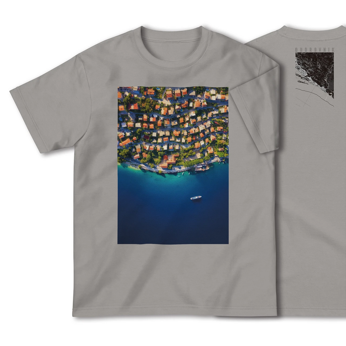 【ドゥブロヴニク（クロアチア）】Map World ハイクオリティTシャツ