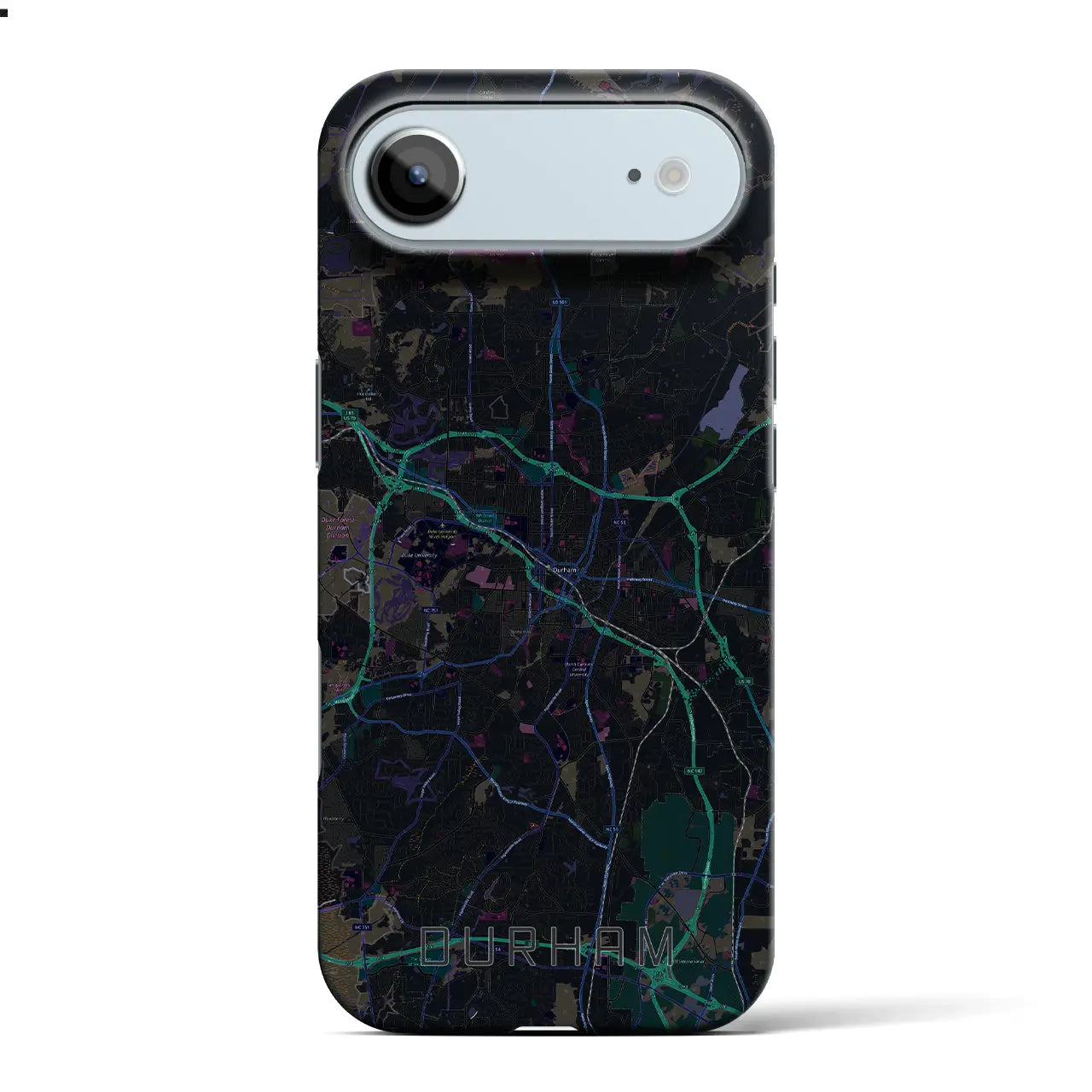 【ダーラム（アメリカ）】地図柄iPhoneケース（バックカバータイプ）