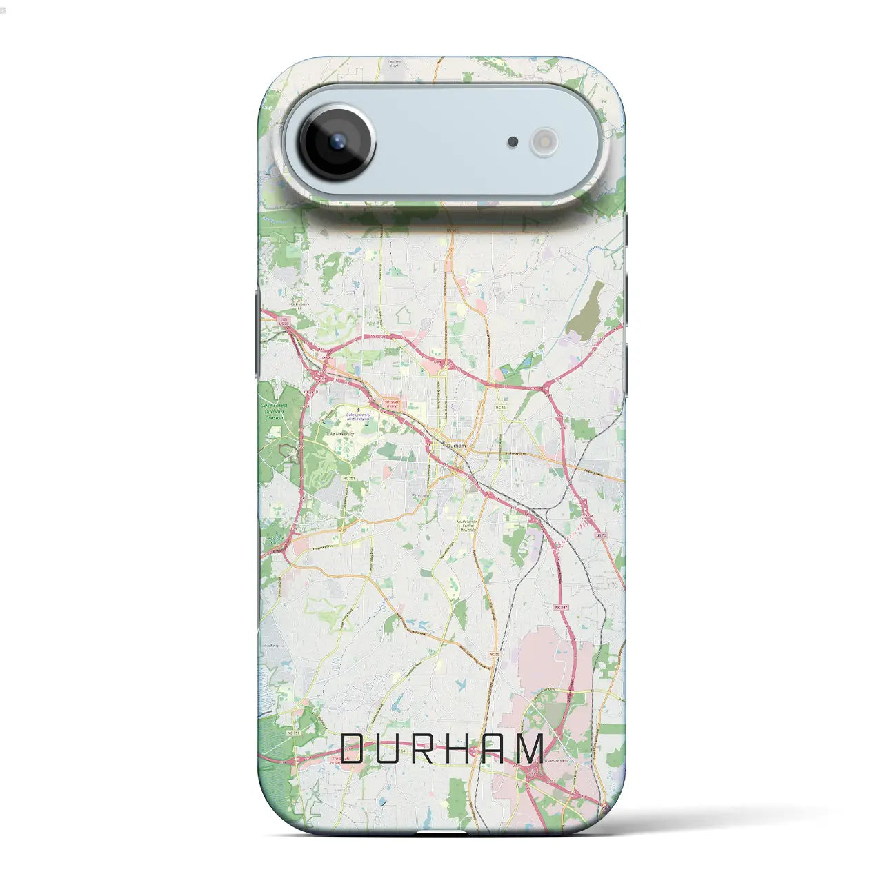 【ダーラム（アメリカ）】地図柄iPhoneケース（バックカバータイプ）