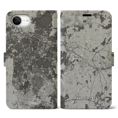 【ダーラム（アメリカ）】地図柄iPhoneケース（手帳タイプ）