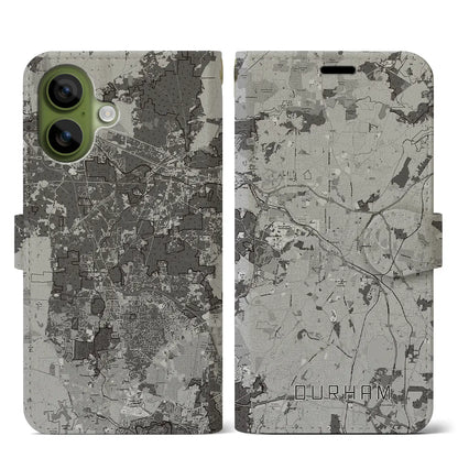 【ダーラム（アメリカ）】地図柄iPhoneケース（手帳タイプ）