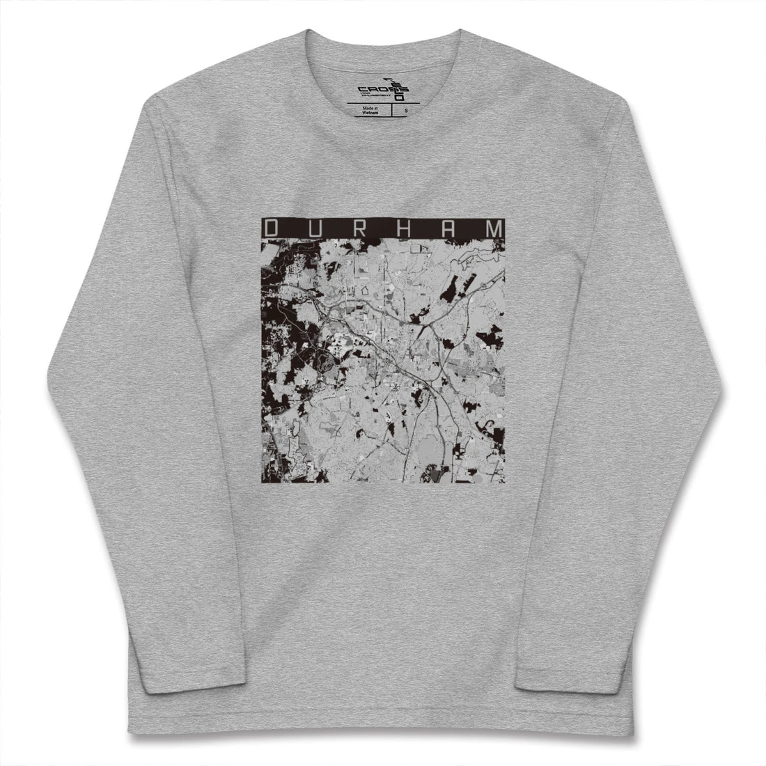 【ダーラム(アメリカ)】地図柄ロングスリーブTシャツ