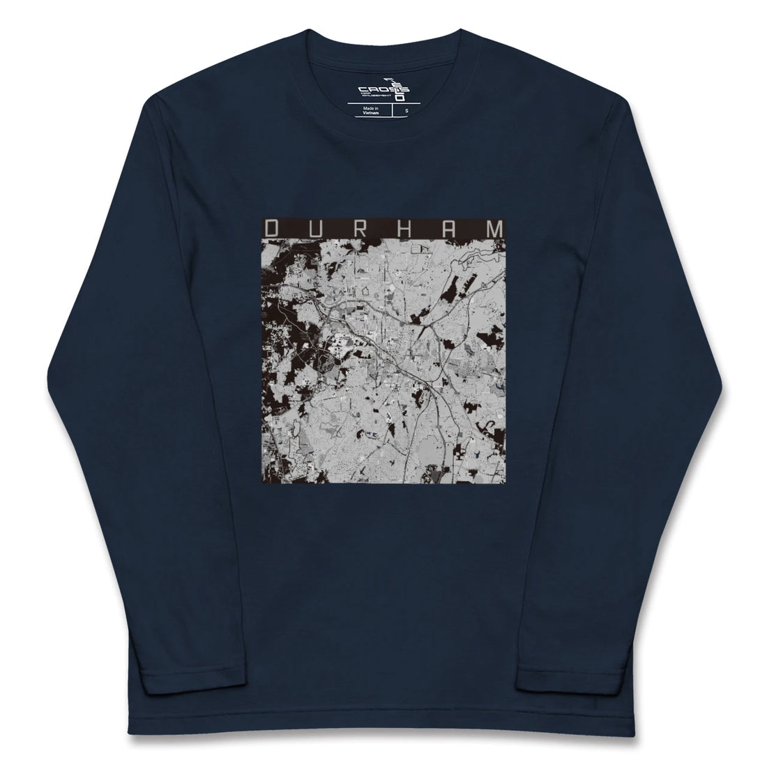 【ダーラム（アメリカ）】地図柄ロングスリーブTシャツ
