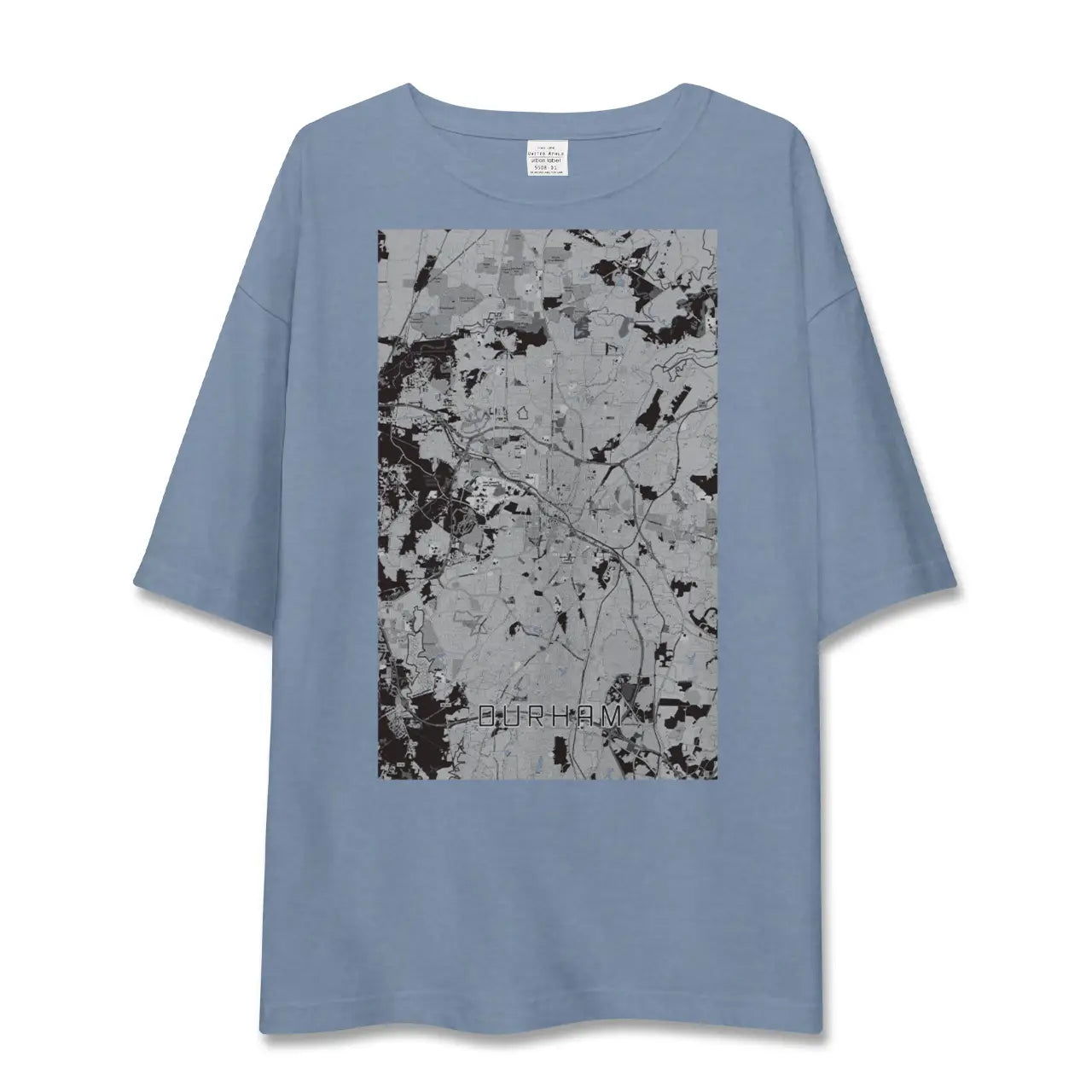 【ダーラム（アメリカ）】地図柄ビッグシルエットTシャツ