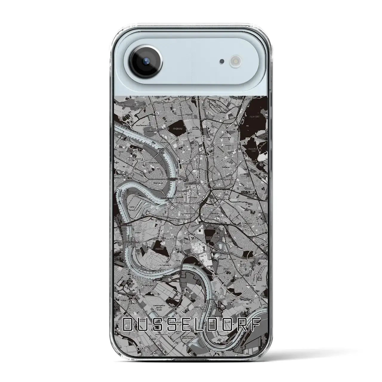 【デュッセルドルフ（ドイツ）】地図柄iPhoneケース（クリアタイプ）