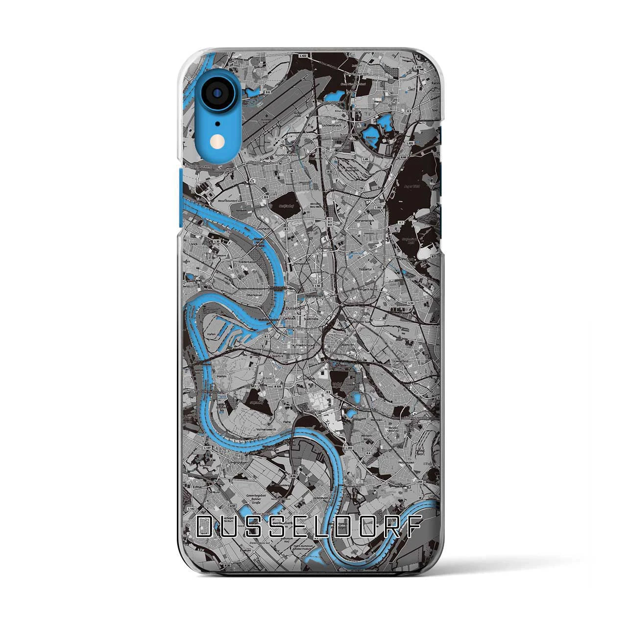 【デュッセルドルフ（ドイツ）】地図柄iPhoneケース（クリアタイプ）
