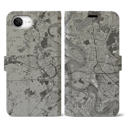 【デュッセルドルフ（ドイツ）】地図柄iPhoneケース（手帳タイプ）