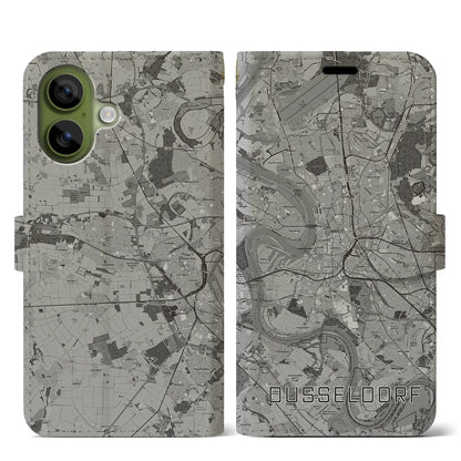 【デュッセルドルフ（ドイツ）】地図柄iPhoneケース（手帳タイプ）