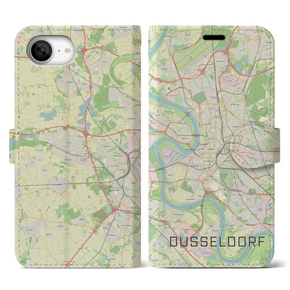 【デュッセルドルフ（ドイツ）】地図柄iPhoneケース（手帳タイプ）