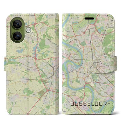 【デュッセルドルフ（ドイツ）】地図柄iPhoneケース（手帳タイプ）