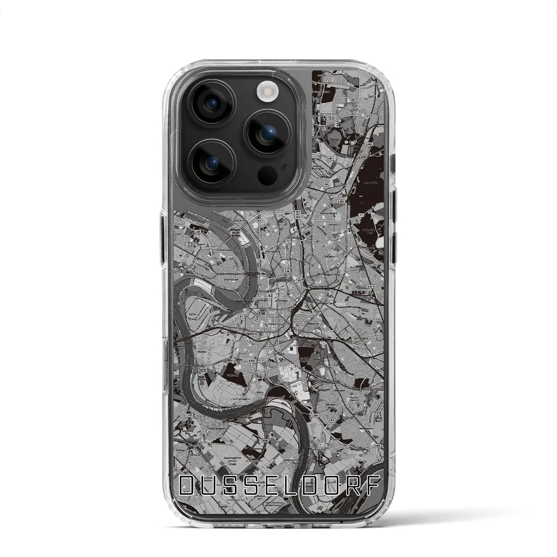 【デュッセルドルフ（ドイツ）】地図柄iPhoneケース（MagSafeタイプ）