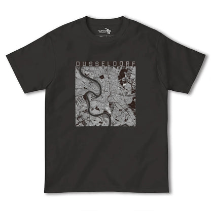 【デュッセルドルフ（ドイツ）】地図柄ヘビーウェイトTシャツ