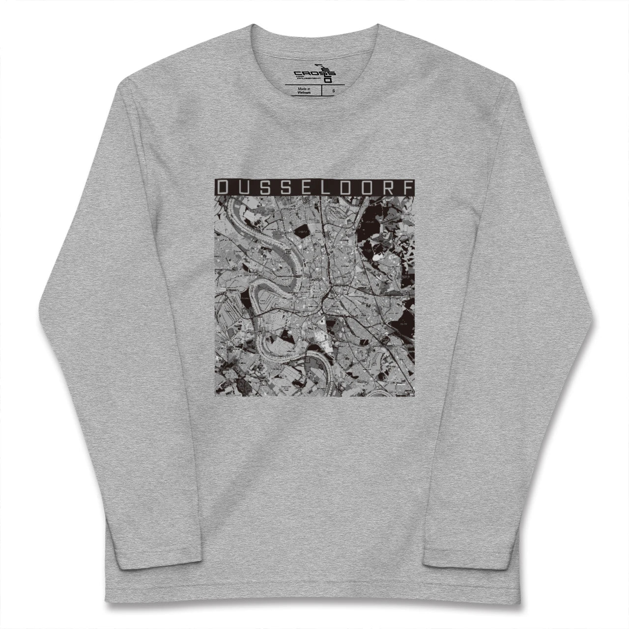 【デュッセルドルフ（ドイツ）】地図柄ロングスリーブTシャツ