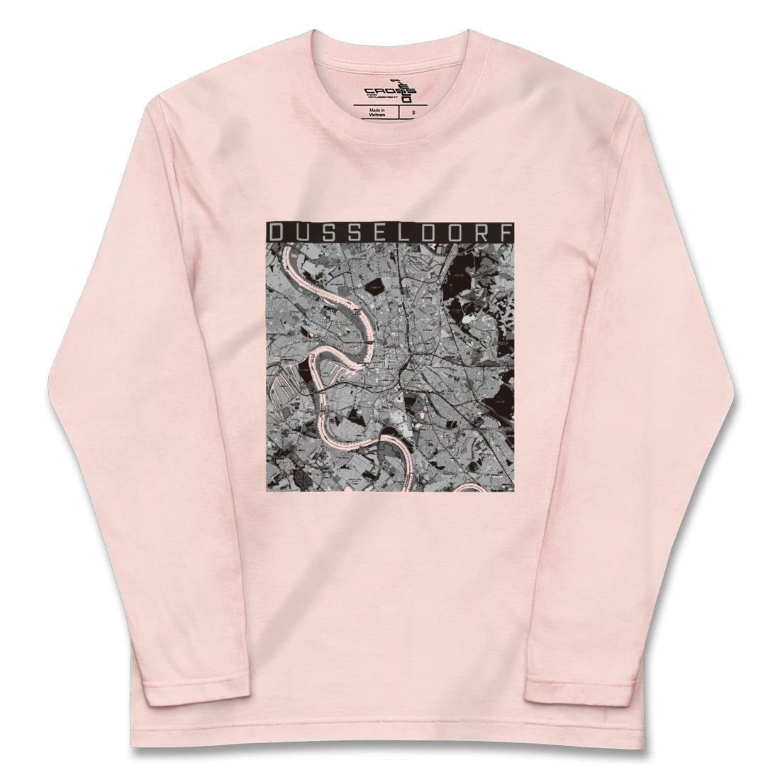 【デュッセルドルフ（ドイツ）】地図柄ロングスリーブTシャツ