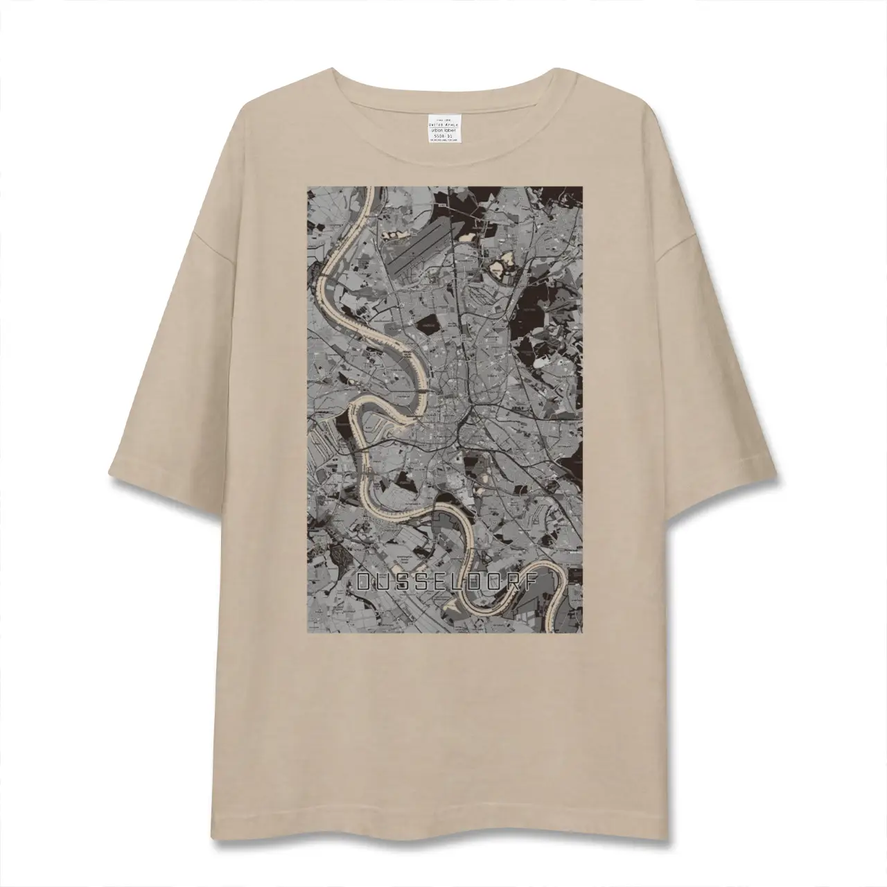 【デュッセルドルフ（ドイツ）】地図柄ビッグシルエットTシャツ