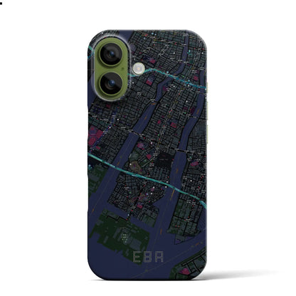 【江波（広島県）】地図柄iPhoneケース（バックカバータイプ）