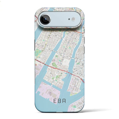 【江波（広島県）】地図柄iPhoneケース（バックカバータイプ）