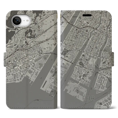 【江波（広島県）】地図柄iPhoneケース（手帳タイプ）