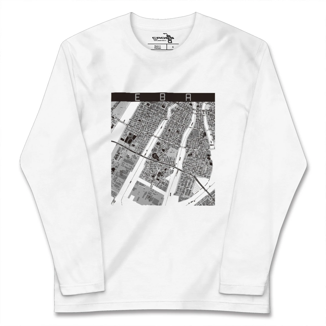 【江波(広島県)】地図柄ロングスリーブTシャツ