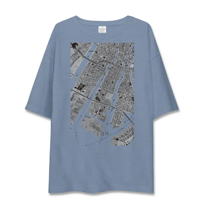 【江波（広島県）】地図柄ビッグシルエットTシャツ