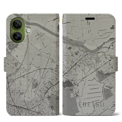 【江別（北海道）】地図柄iPhoneケース（手帳タイプ）