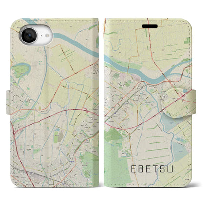 【江別（北海道）】地図柄iPhoneケース（手帳タイプ）