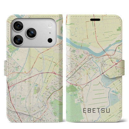 【江別（北海道）】地図柄iPhoneケース（手帳タイプ）