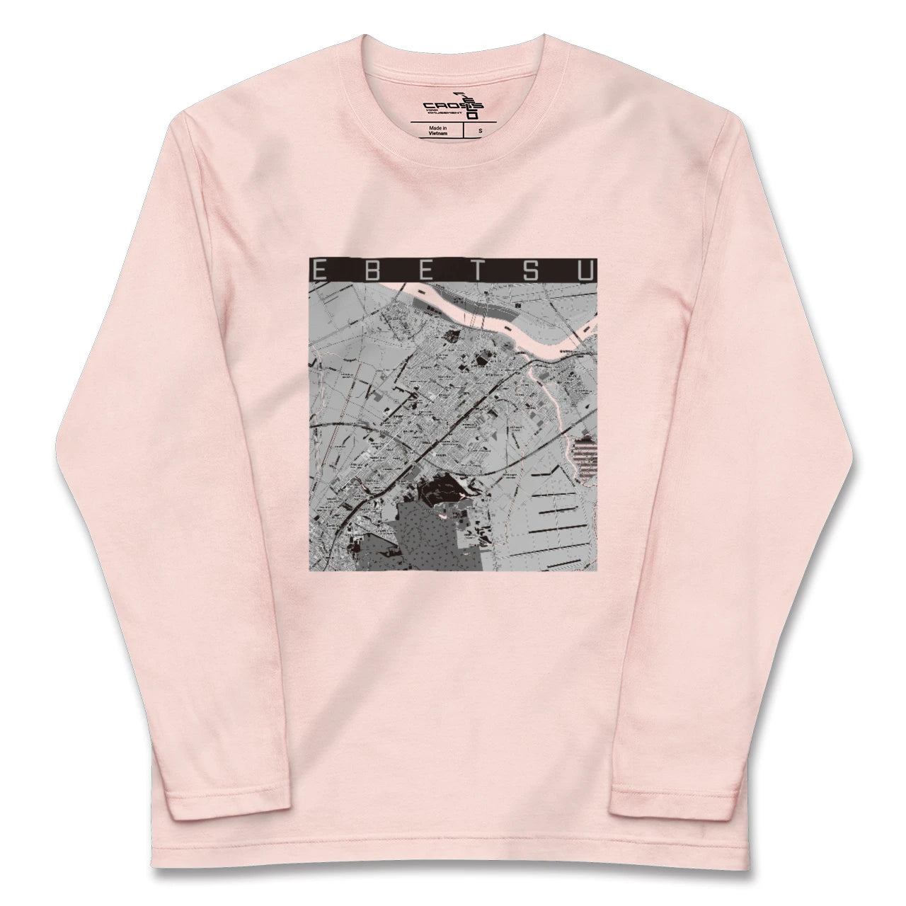 【江別（北海道）】地図柄ロングスリーブTシャツ