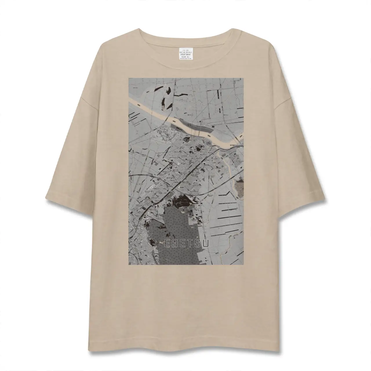 【江別（北海道）】地図柄ビッグシルエットTシャツ