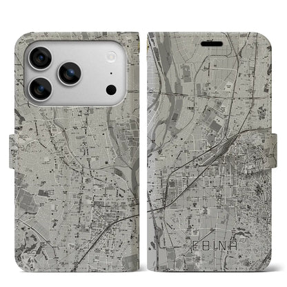 【海老名（神奈川県）】地図柄iPhoneケース（手帳タイプ）