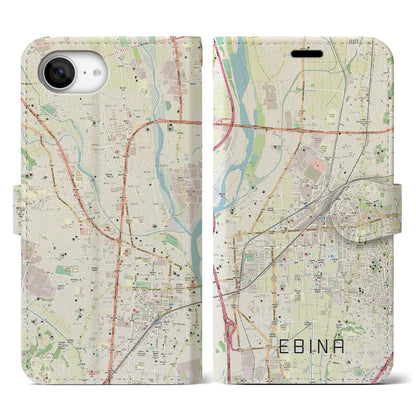 【海老名（神奈川県）】地図柄iPhoneケース（手帳タイプ）