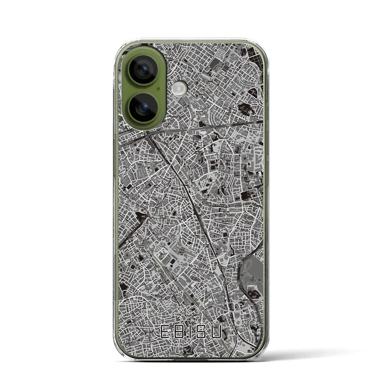 【恵比寿（東京都）】地図柄iPhoneケース（クリアタイプ）