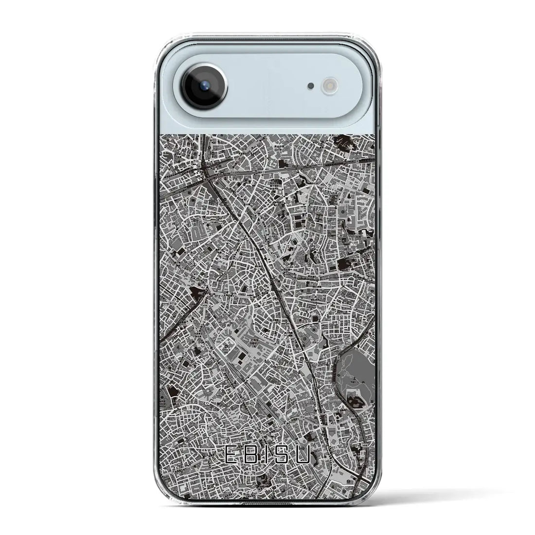 【恵比寿（東京都）】地図柄iPhoneケース（クリアタイプ）モノトーン・iPhone 17 Pro Max 用