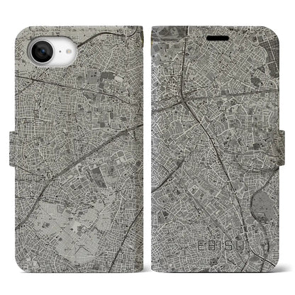 【恵比寿（東京都）】地図柄iPhoneケース（手帳タイプ）