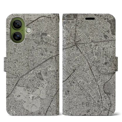 【恵比寿（東京都）】地図柄iPhoneケース（手帳タイプ）