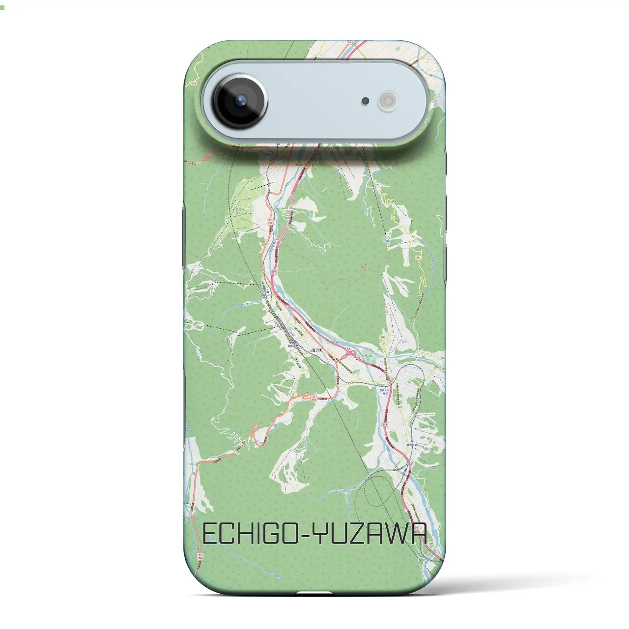 【越後湯沢（新潟県）】地図柄iPhoneケース（バックカバータイプ）