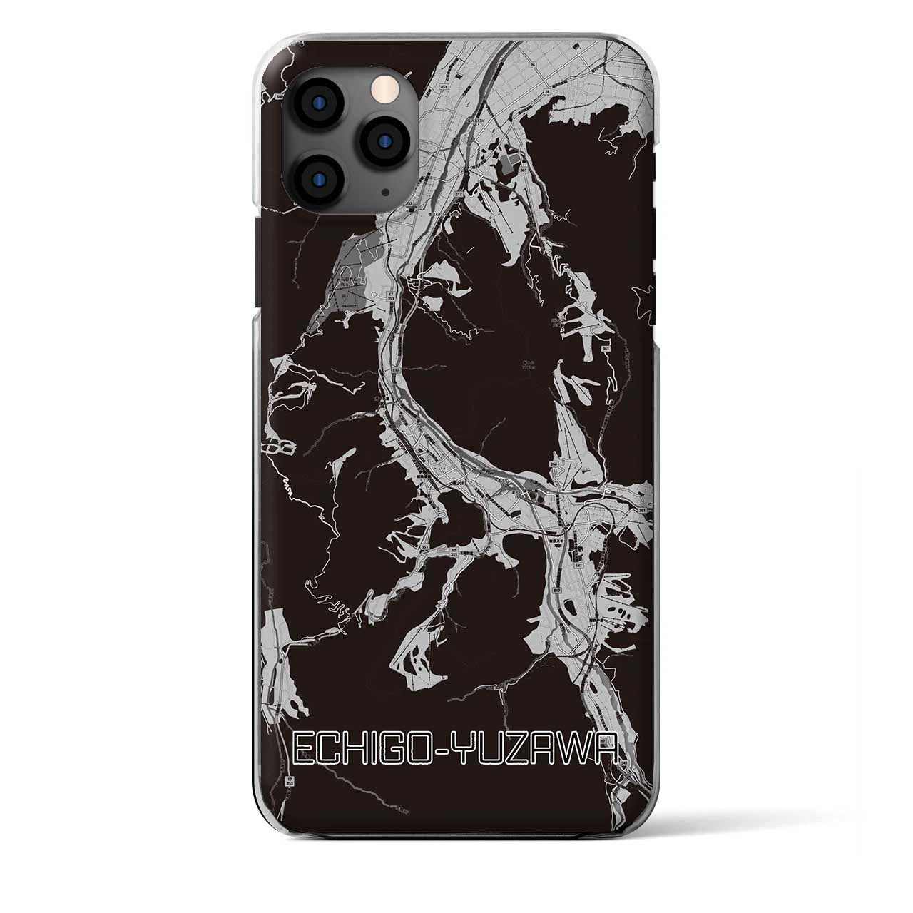 【越後湯沢（新潟県）】地図柄iPhoneケース（クリアタイプ）