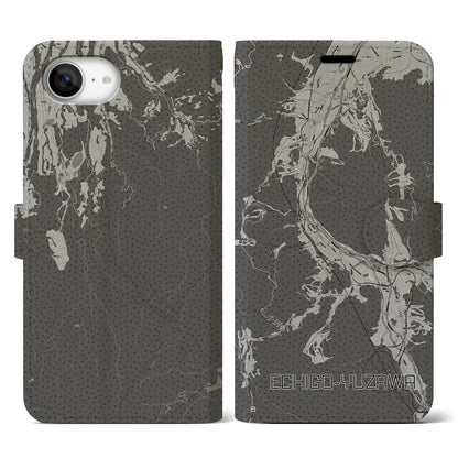 【越後湯沢（新潟県）】地図柄iPhoneケース（手帳タイプ）