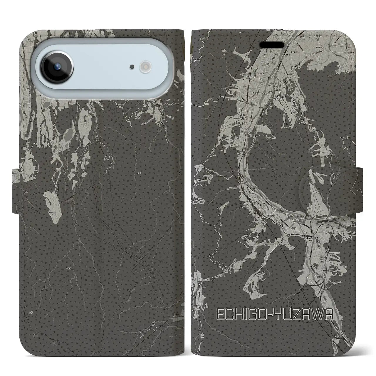 【越後湯沢（新潟県）】地図柄iPhoneケース（手帳タイプ）