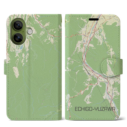 【越後湯沢（新潟県）】地図柄iPhoneケース（手帳タイプ）