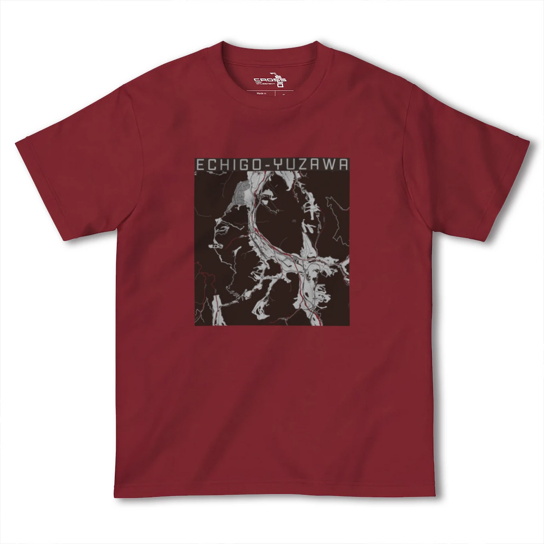 【越後湯沢(新潟県)】地図柄ヘビーウェイトTシャツ