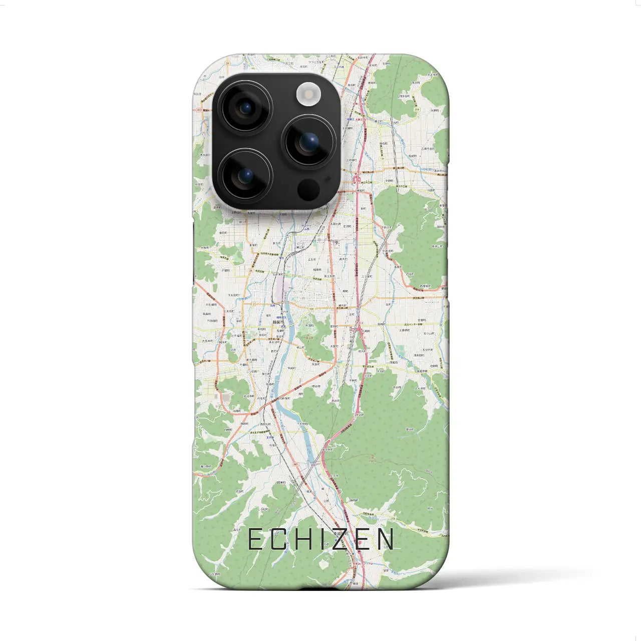 【越前（福井県）】地図柄iPhoneケース（バックカバータイプ）